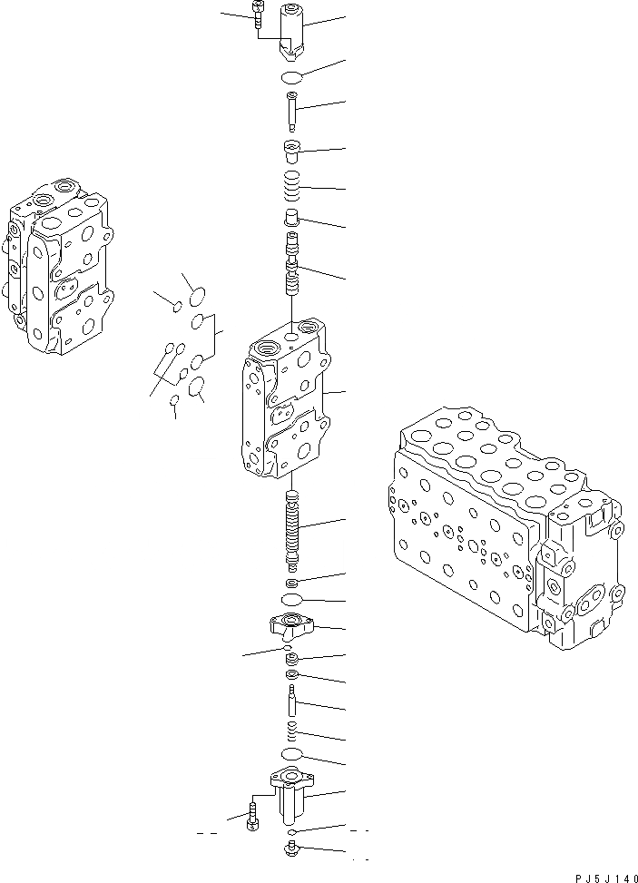 Схема запчастей Komatsu PC340LC-6K-J - ОСНОВН. КЛАПАН (-АКТУАТОР) (/) ОСНОВН. КОМПОНЕНТЫ И РЕМКОМПЛЕКТЫ