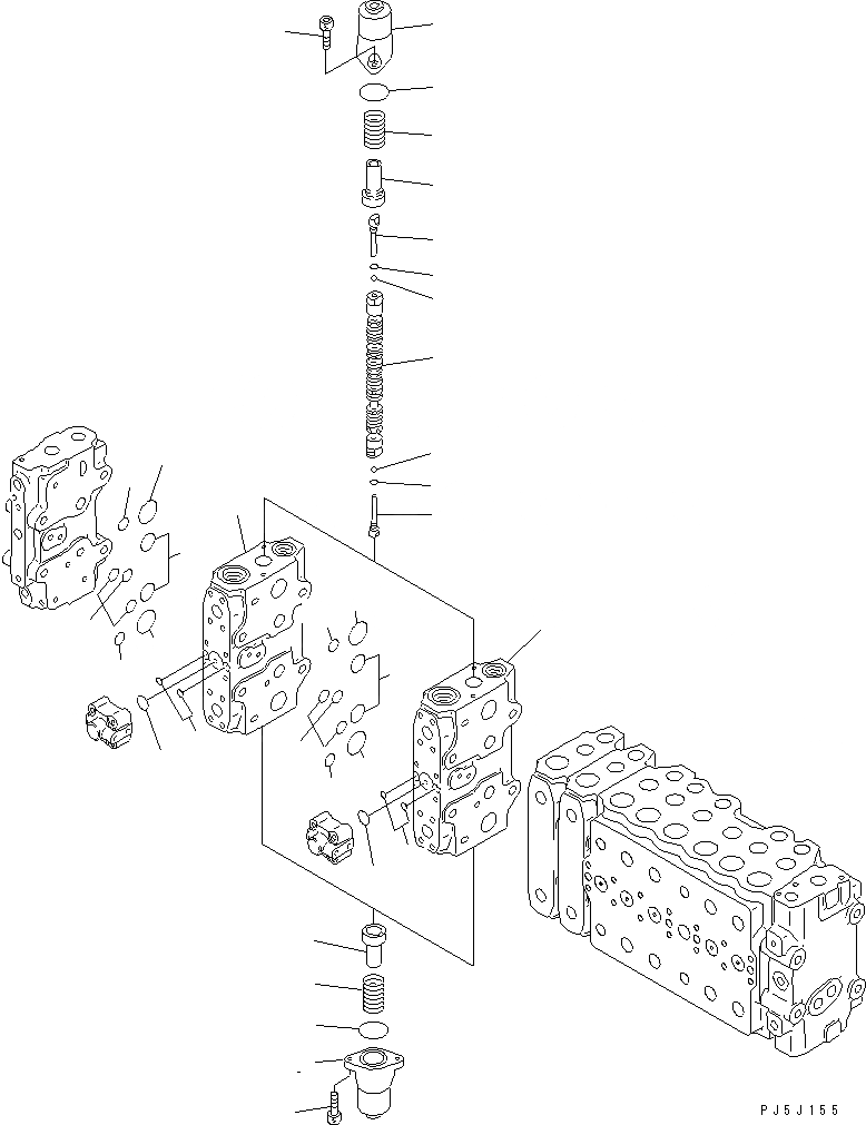 Схема запчастей Komatsu PC340LC-6K-J - ОСНОВН. КЛАПАН ( АКТУАТОР) (/7) (РАЗРУШ. ЗДАНИЙ ПЕРЕДН.)(№9-) ОСНОВН. КОМПОНЕНТЫ И РЕМКОМПЛЕКТЫ