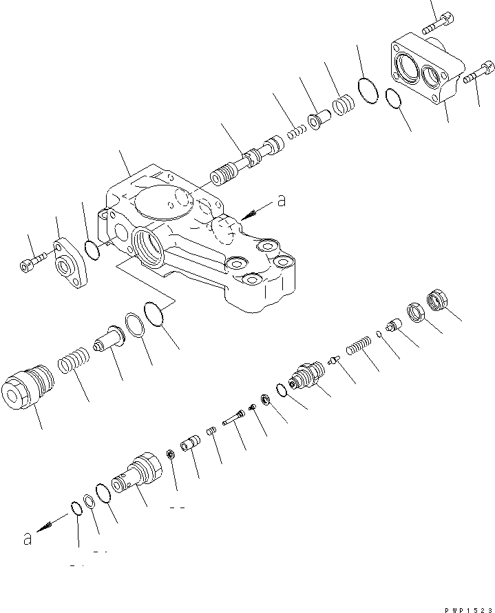 Схема запчастей Komatsu PC340NLC-7K - КЛАПАН ПЕРЕГРУЗКИ (ДЛЯ ЦИЛИНДРА СТРЕЛЫ) ОСНОВН. КОМПОНЕНТЫ И РЕМКОМПЛЕКТЫ