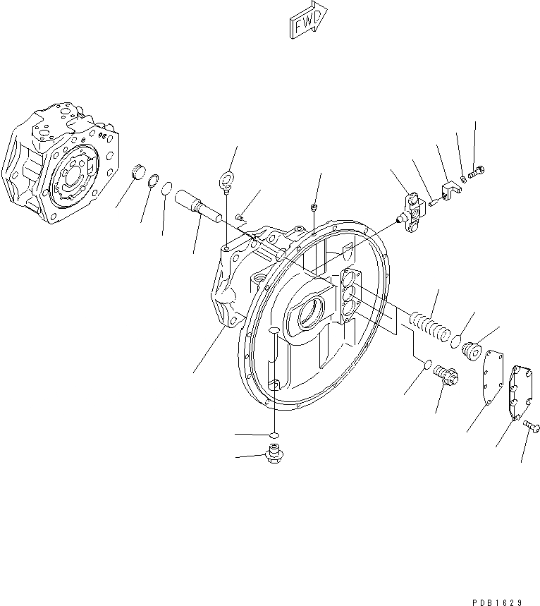 Схема запчастей Komatsu PC340NLC-6K - ОСНОВН. НАСОС (/9) (HPV ++BARO-) ГИДРАВЛИКА