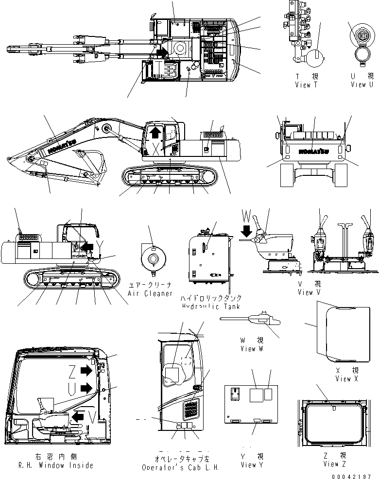 Схема запчастей Komatsu PC340NLC-7K-E0 - ТАБЛИЧКИ (АНГЛ.) (NLC) МАРКИРОВКА