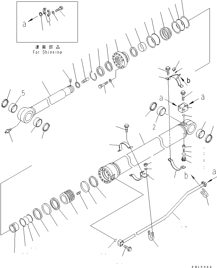 Схема запчастей Komatsu PC340NLC-7K-E0 - ЦИЛИНДР РУКОЯТИ ОСНОВН. КОМПОНЕНТЫ И РЕМКОМПЛЕКТЫ