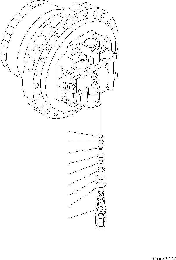 Схема запчастей Komatsu PC350-7E0 - МОТОР ХОДА (/) ОСНОВН. КОМПОНЕНТЫ И РЕМКОМПЛЕКТЫ
