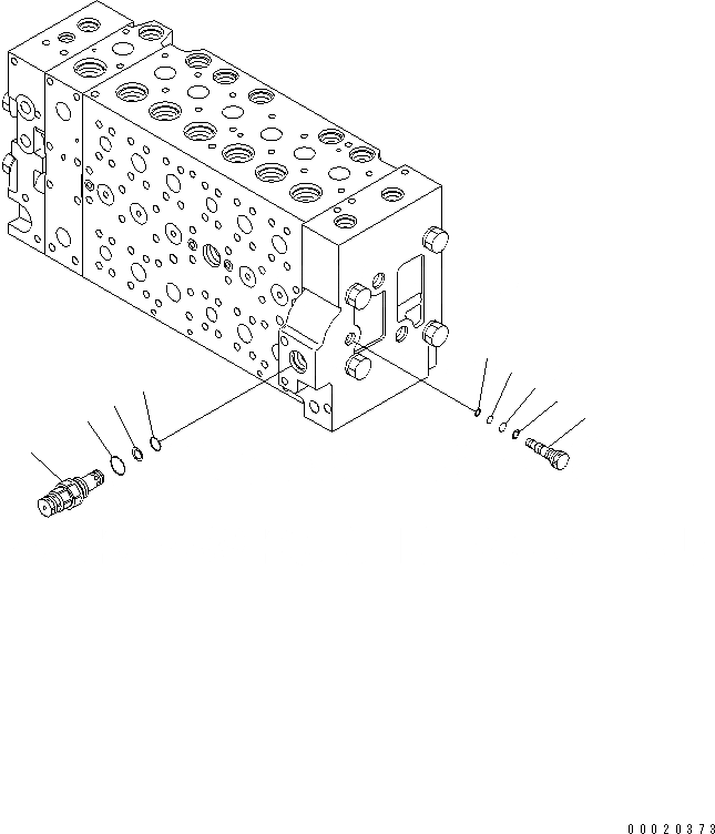 Схема запчастей Komatsu PC350-7E0 - ОСНОВН. КЛАПАН (/) ОСНОВН. КОМПОНЕНТЫ И РЕМКОМПЛЕКТЫ