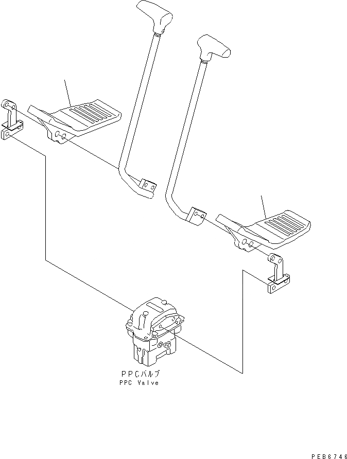 Схема запчастей Komatsu PC350-6Z - ПЕДАЛЬ(№-) РАЗНОЕ