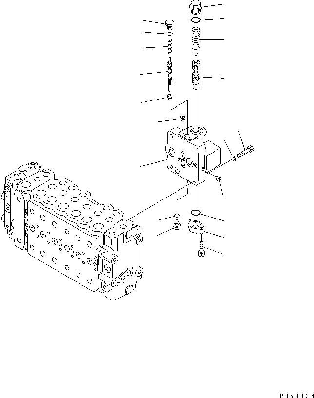Схема запчастей Komatsu PC350-6Z - ОСНОВН. КЛАПАН (-АКТУАТОР) (/)(№-) ОСНОВН. КОМПОНЕНТЫ И РЕМКОМПЛЕКТЫ