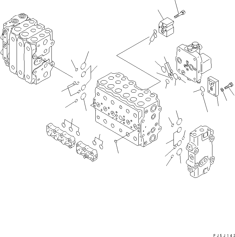 Схема запчастей Komatsu PC350-6 - ОСНОВН. КЛАПАН (-АКТУАТОР) (/7)(№-) ОСНОВН. КОМПОНЕНТЫ И РЕМКОМПЛЕКТЫ