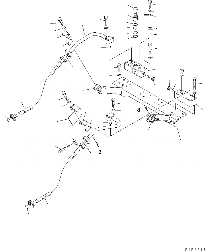 Схема запчастей Komatsu PC350-6 - НАВЕСНОЕ ОБОРУД-Е ( АКТУАТОР) (CROSS КЛАПАН И КОРПУС)(№-8) ГИДРАВЛИКА
