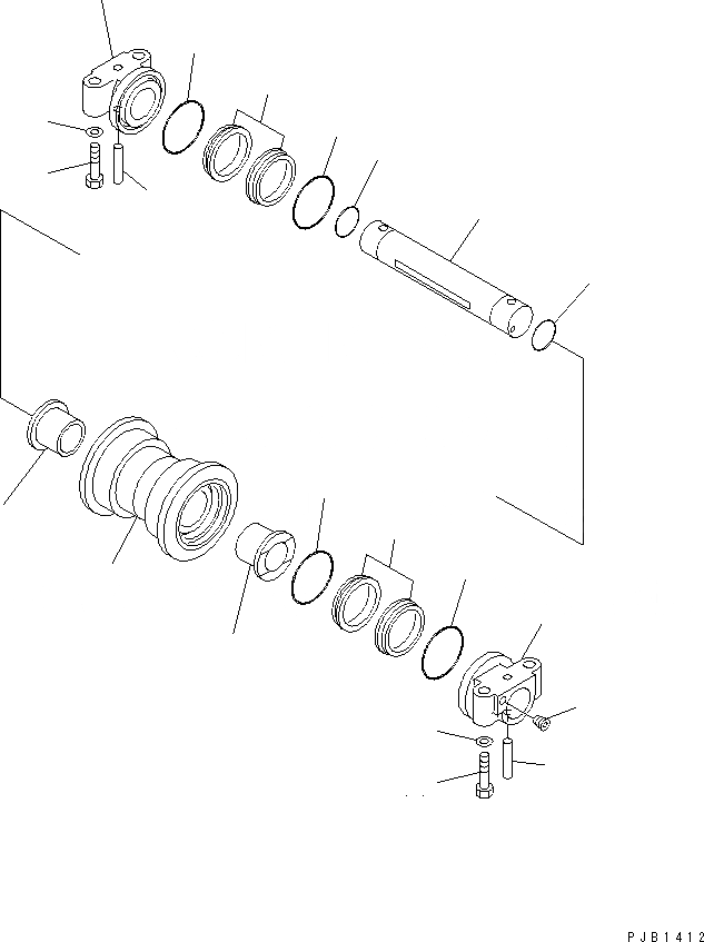 Схема запчастей Komatsu PC350-6 - ОПОРНЫЙ КАТОК (TODAKA СПЕЦ-Я.)(№-) ХОДОВАЯ