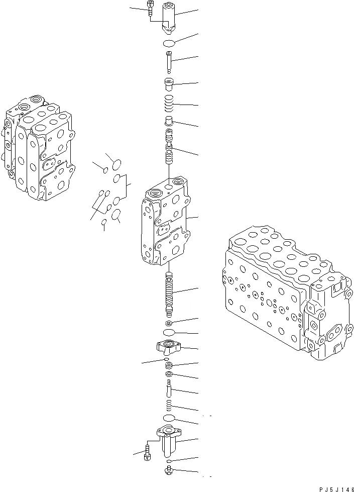Схема запчастей Komatsu PC350-6 - ОСНОВН. КЛАПАН (-АКТУАТОР) (/7)(№-) ОСНОВН. КОМПОНЕНТЫ И РЕМКОМПЛЕКТЫ