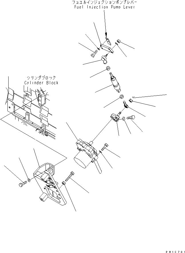 Схема запчастей Komatsu PC350-7-AA - УПРАВЛ-Е ПОДАЧ. ТОПЛИВА (ЭЛЕКТРИЧ. РЕГУЛЯТОР) КОМПОНЕНТЫ ДВИГАТЕЛЯ