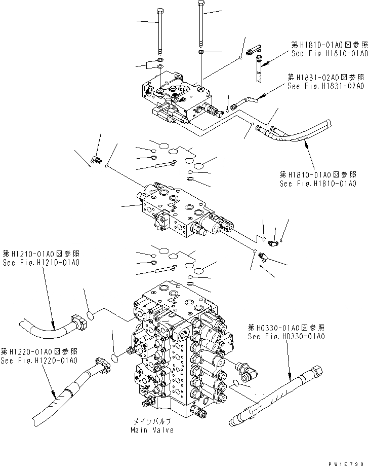 Схема запчастей Komatsu PC350-7-AA - ОСНОВН. КЛАПАН (ДОПОЛН. РЕМКОМПЛЕКТ) ( АКТУАТОР) ГИДРАВЛИКА