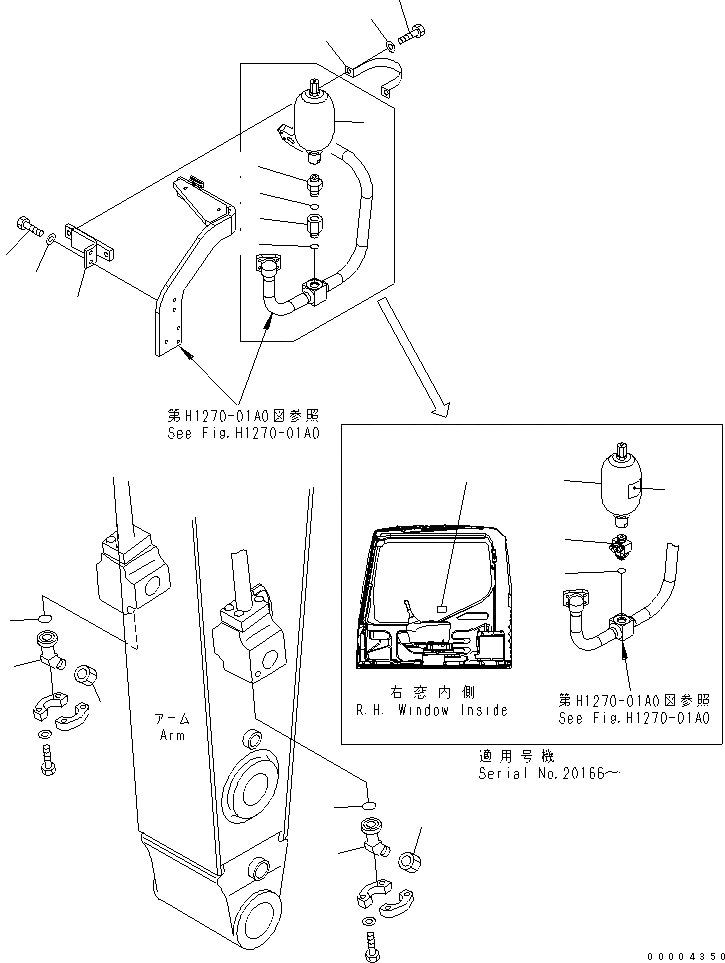 Схема запчастей Komatsu PC350-7-AA - ПЕРЕХОДНИК ДЛЯ МОЛОТА (ДЛЯ NIPPON PNEUMATIC)(№-9) РАБОЧЕЕ ОБОРУДОВАНИЕ