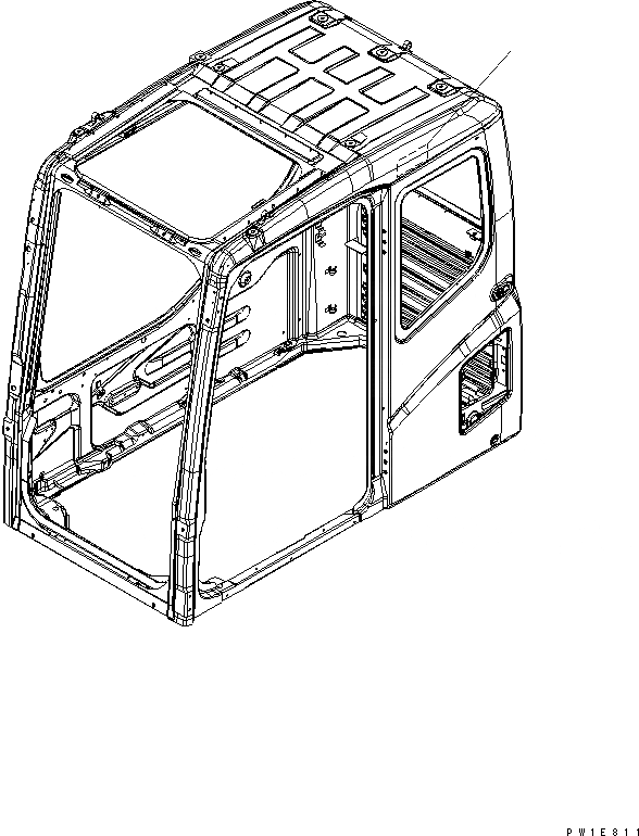 Схема запчастей Komatsu PC350-7-AA - ПРЕДУПРЕЖДАЮЩ. МАРКИРОВКА (КАРЬЕРН КАБИНА) (ЯПОН.) МАРКИРОВКА