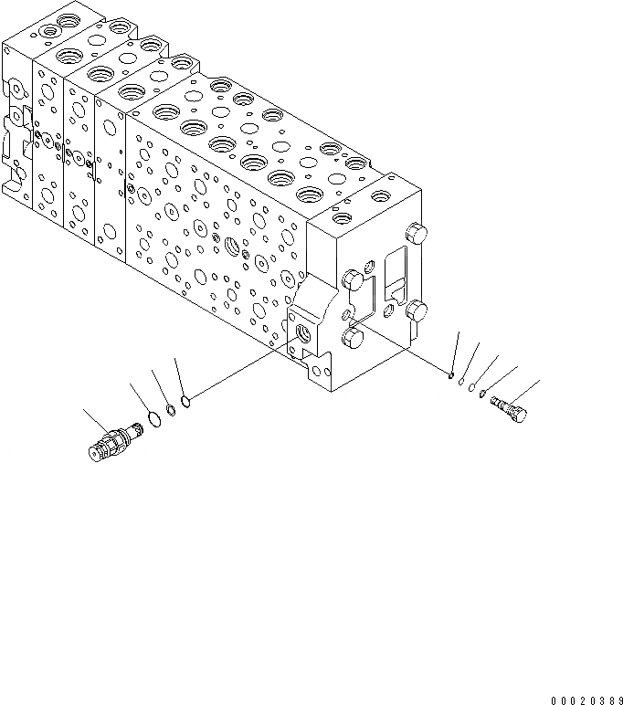 Схема запчастей Komatsu PC350-7-AA - ОСНОВН. КЛАПАН (-АКТУАТОР) (/) ОСНОВН. КОМПОНЕНТЫ И РЕМКОМПЛЕКТЫ