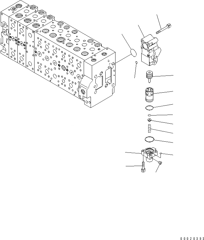 Схема запчастей Komatsu PC350-7-AA - ОСНОВН. КЛАПАН (-АКТУАТОР) (/) ОСНОВН. КОМПОНЕНТЫ И РЕМКОМПЛЕКТЫ