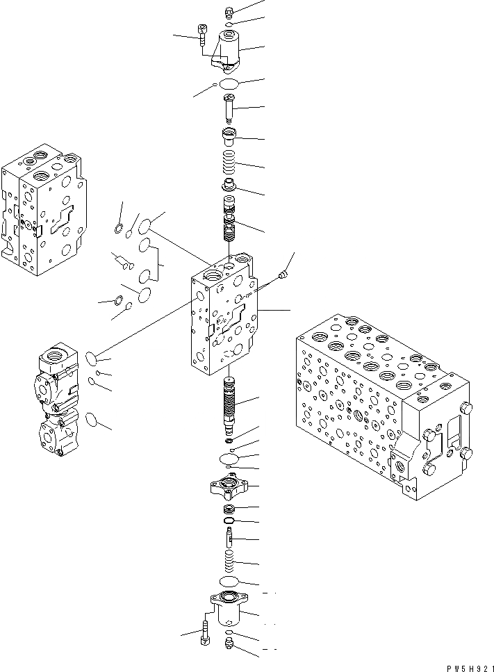 Схема запчастей Komatsu PC350-8 - ОСНОВН. КЛАПАН (-АКТУАТОР) (7/)(№-) ОСНОВН. КОМПОНЕНТЫ И РЕМКОМПЛЕКТЫ