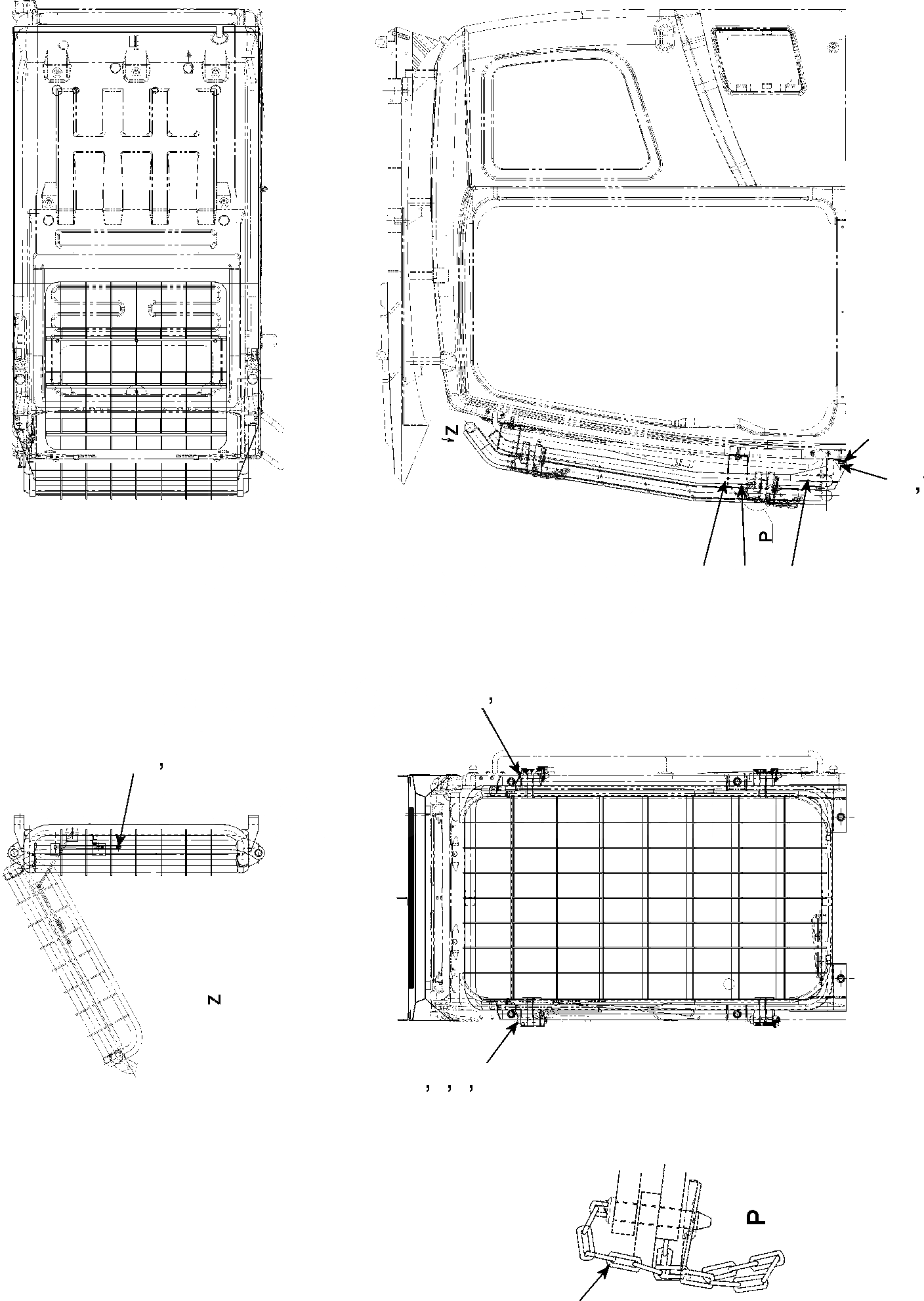 Схема запчастей Komatsu PC350LC - ФРОНТАЛЬНАЯ ЗАЩИТА В СБОРЕ 