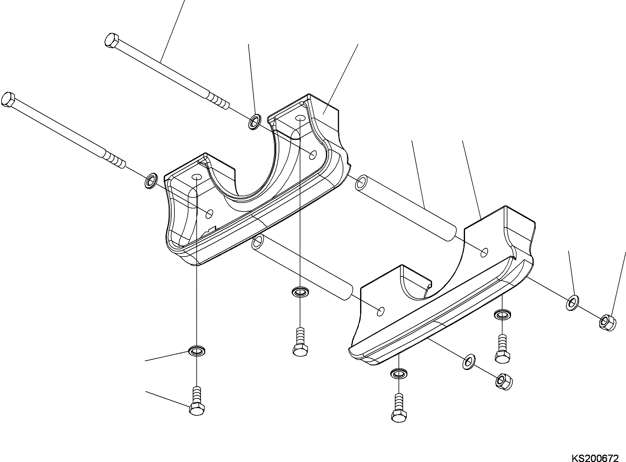 Схема запчастей Komatsu PC350LC - ГУСЕНИЦЫ GUIDE - HWG 