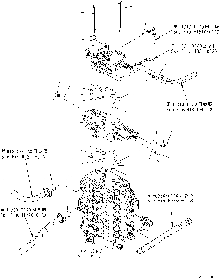 Схема запчастей Komatsu PC350LC-7 - ОСНОВН. КЛАПАН (ДОПОЛН. РЕМКОМПЛЕКТ) ( АКТУАТОР) ГИДРАВЛИКА