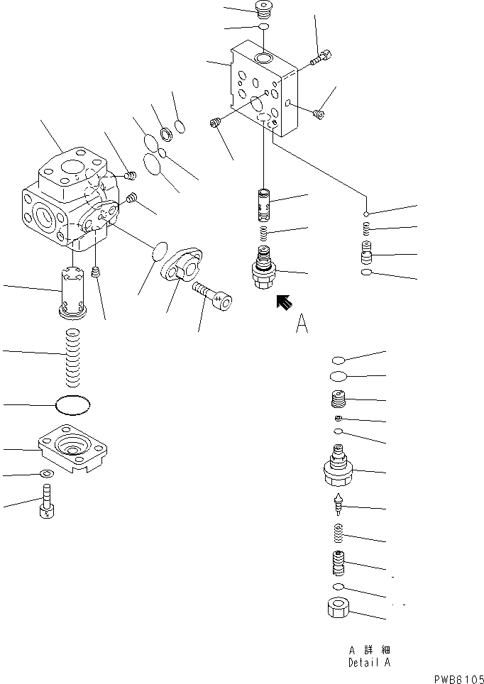 Схема запчастей Komatsu PC350LC-6 - ГЛАВН. КЛАПАН(№-) ОСНОВН. КОМПОНЕНТЫ И РЕМКОМПЛЕКТЫ