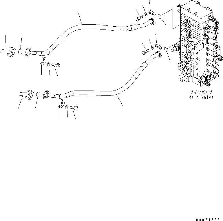 Схема запчастей Komatsu PC350LC-8 - ADJUST ЛИНИЯ ЦИЛИНДРА (С 2-СЕКЦИОНН. СТРЕЛА) H ГИДРАВЛИКА