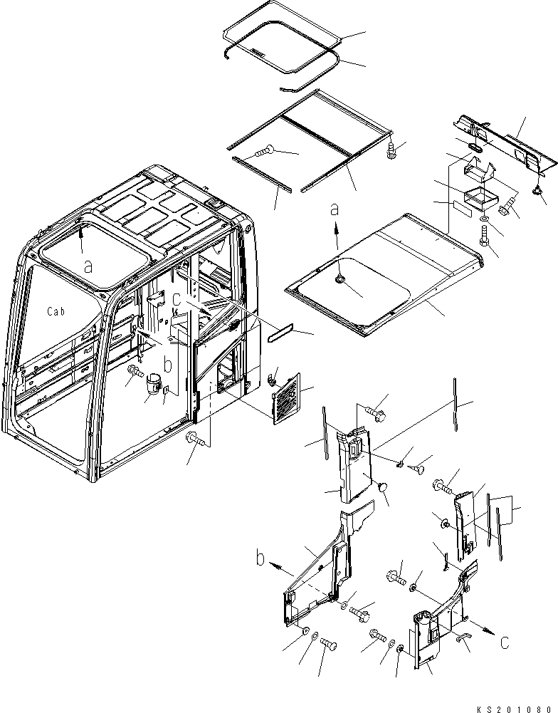 Схема запчастей Komatsu PC350LC-8 - OPERATORґS КАБИНА (КРЫША КРЫШКАAND ВПУСК ВОЗДУХА) (№K-) K OPERATORґS ОБСТАНОВКА И СИСТЕМА УПРАВЛЕНИЯ