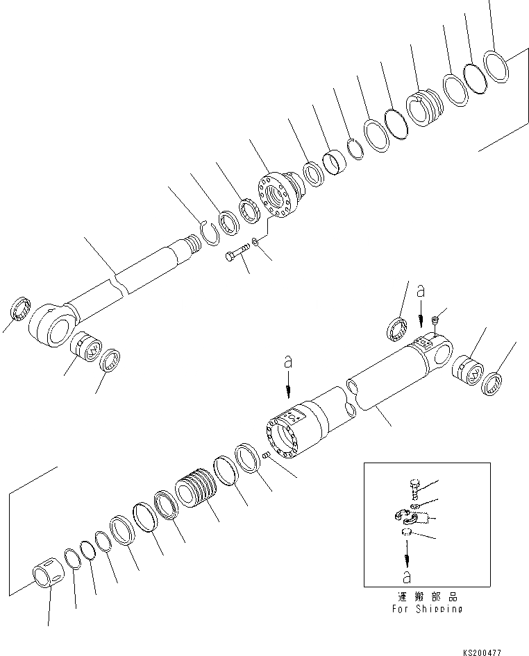 Схема запчастей Komatsu PC350LC-8 - 1-Я СТРЕЛА ЦИЛИНДР (/) (2-СЕКЦИОНН. СТРЕЛА) (№K8-) T РАБОЧЕЕ ОБОРУДОВАНИЕ