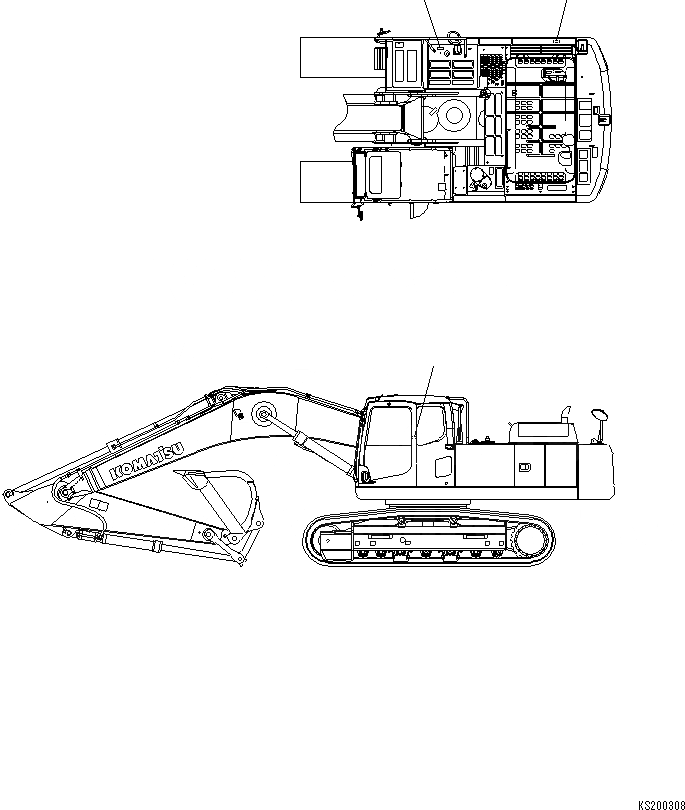 Схема запчастей Komatsu PC350LC-8 - МАРКИРОВКА (ДЛЯ DPF) U МАРКИРОВКА