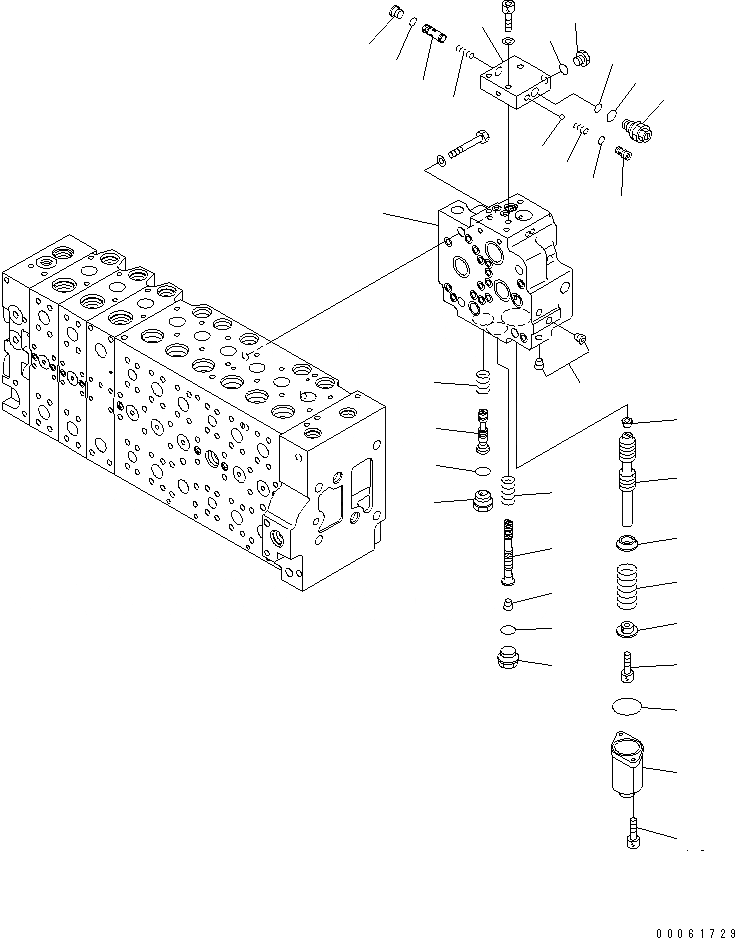 Схема запчастей Komatsu PC350LC-8 - ОСНОВН. КЛАПАН (-АКТУАТОР) (/) Y ОСНОВН. КОМПОНЕНТЫ И РЕМКОМПЛЕКТЫ