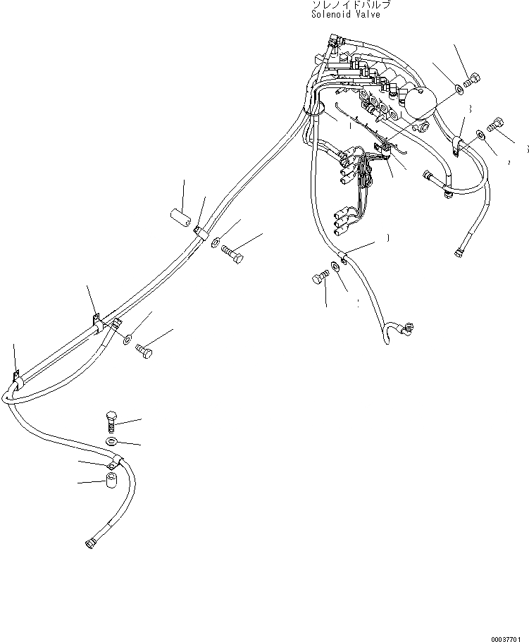 Схема запчастей Komatsu PC350LC-7E0 - СОЛЕНОИДНЫЙ КЛАПАН (КРЕПЛЕНИЕ) ГИДРАВЛИКА