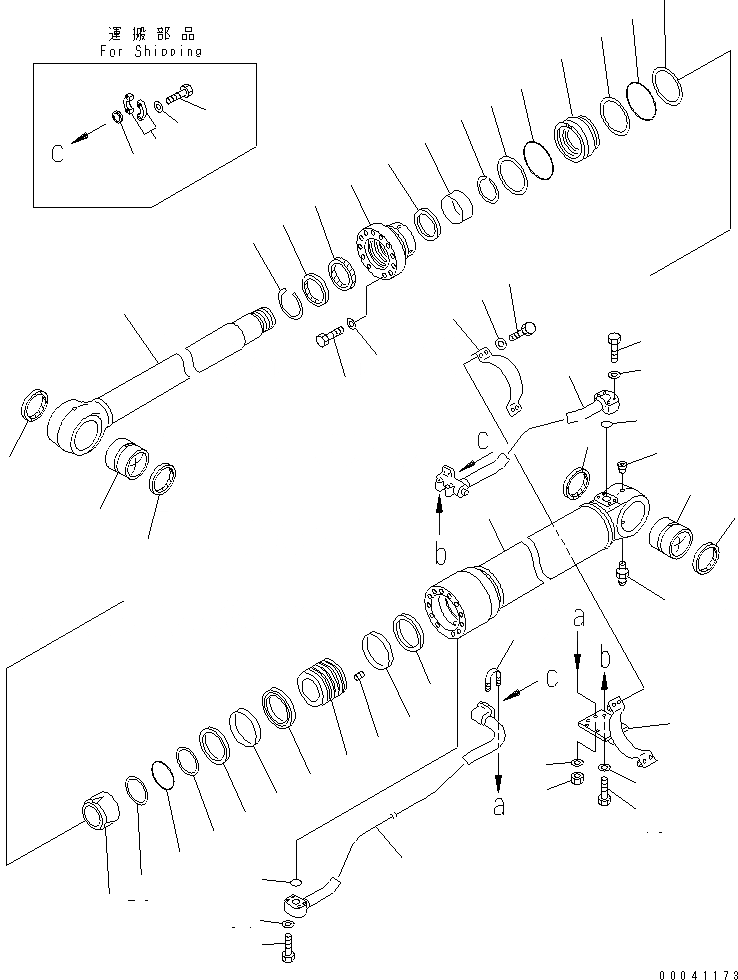 Схема запчастей Komatsu PC350LC-7E0 - ЦИЛИНДР СТРЕЛЫ( ЧАС. СИСТ. СМАЗКИ ТИП)(№787-) ОСНОВН. КОМПОНЕНТЫ И РЕМКОМПЛЕКТЫ