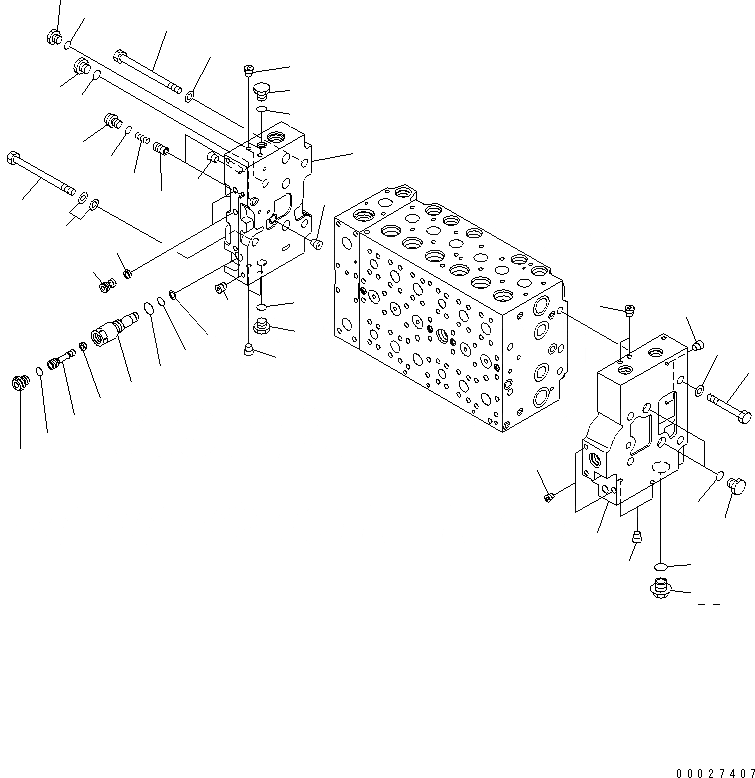 Схема запчастей Komatsu PC350LC-8 - ОСНОВН. КЛАПАН (7/)(№-) ОСНОВН. КОМПОНЕНТЫ И РЕМКОМПЛЕКТЫ