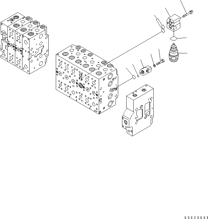 Схема запчастей Komatsu PC350LC-8 - ОСНОВН. КЛАПАН (-АКТУАТОР) (БЫСТРОСЪЕМН. МЕХ-М) (/)(№-) ОСНОВН. КОМПОНЕНТЫ И РЕМКОМПЛЕКТЫ