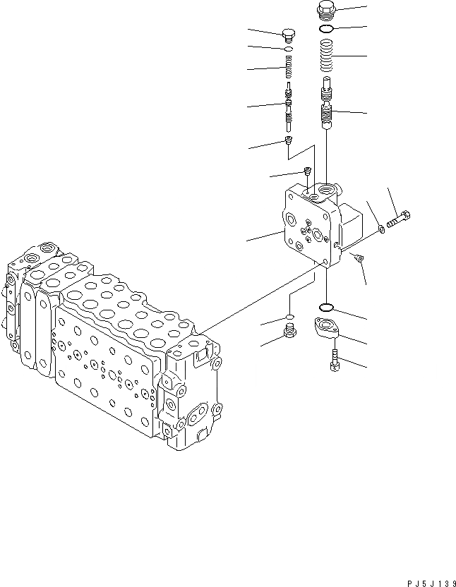 Схема запчастей Komatsu PC350LC-6 - ОСНОВН. КЛАПАН (-АКТУАТОР) (/) ОСНОВН. КОМПОНЕНТЫ И РЕМКОМПЛЕКТЫ