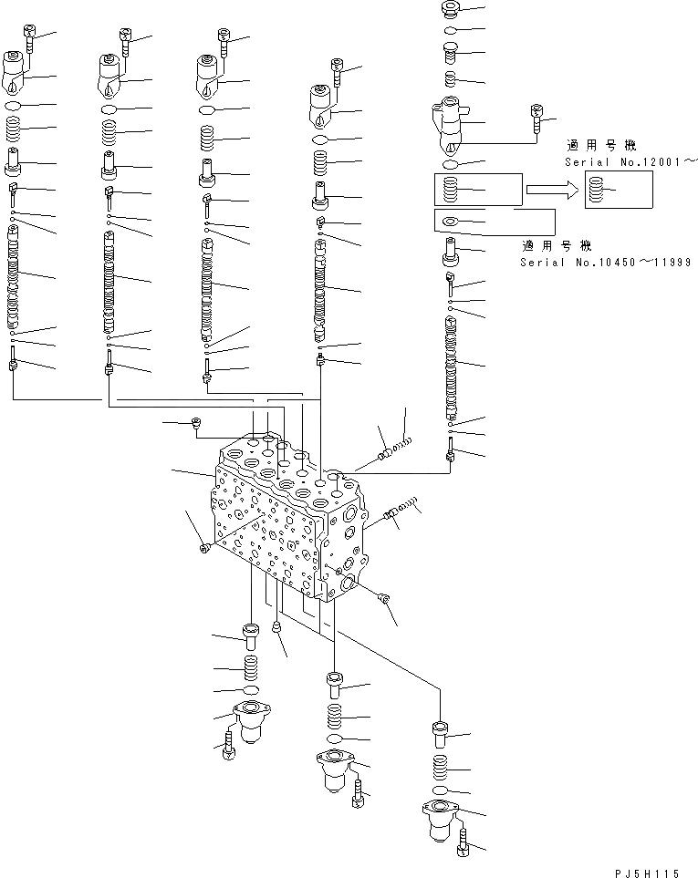 Схема запчастей Komatsu PC350LC-6Z - ОСНОВН. КЛАПАН (-АКТУАТОР) (/)(№-) ОСНОВН. КОМПОНЕНТЫ И РЕМКОМПЛЕКТЫ