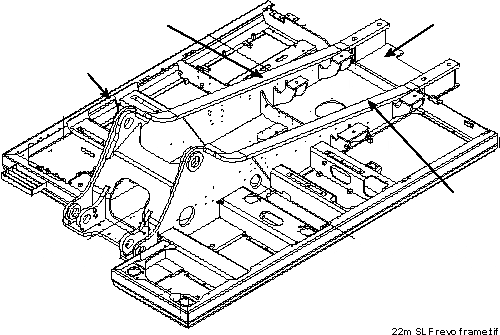 Схема запчастей Komatsu PC350LC-8 SUPER LONG FRONT - ОСНОВНАЯ РАМА 