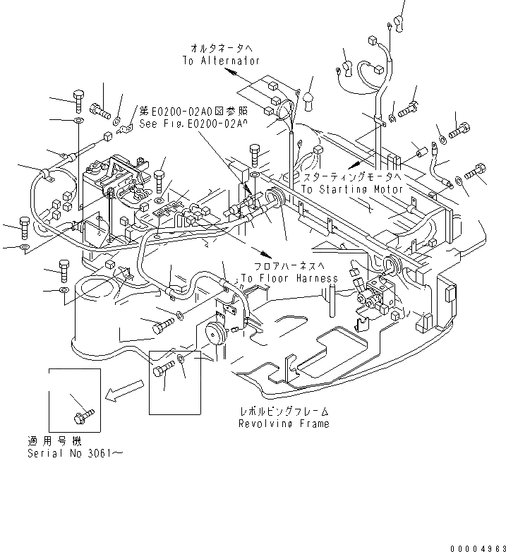 Схема запчастей Komatsu PC35MR-1 - ЭЛЕКТРОПРОВОДКА (Э/ПРОВОДКА)(№-8) ЭЛЕКТРИКА