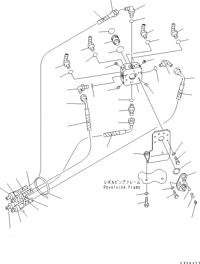 Схема запчастей Komatsu PC35MR-1 - MULTIPLE PATERN (КЛАПАН) ( АКТУАТОР) ГИДРАВЛИКА
