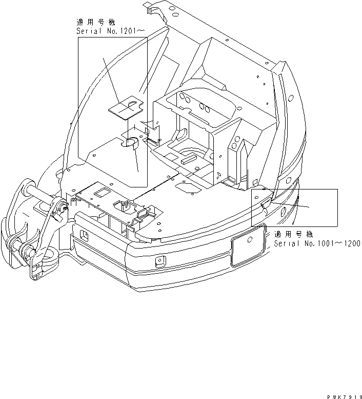 Схема запчастей Komatsu PC35MR-1 - ПОКРЫТИЕ ПОЛА (ВНУТР. СИДЕНЬЕ) (НАВЕС) КАБИНА ОПЕРАТОРА И СИСТЕМА УПРАВЛЕНИЯ