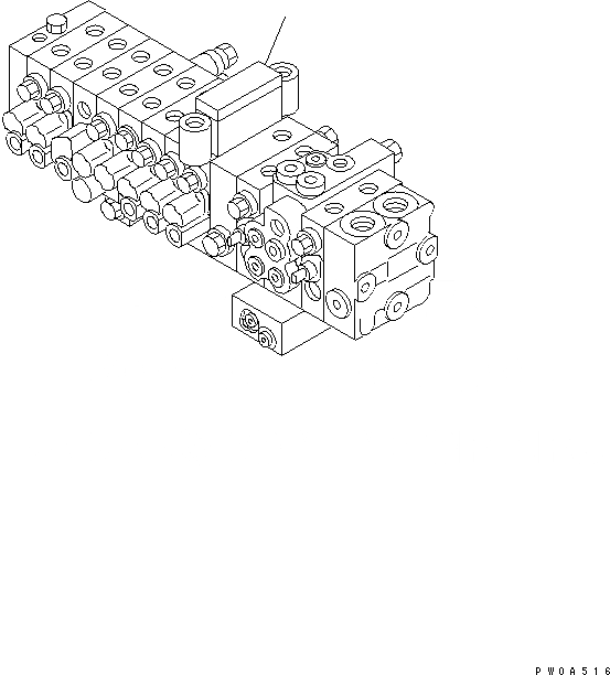 Схема запчастей Komatsu PC35MR-1 - РАБОЧ. УПРАВЛ-Е (ОСНОВН. КЛАПАН) (ДЛЯ ПОВОРОТН. ОТВАЛА С ИЗМ. УГЛОМ ОТВАЛ) КАБИНА ОПЕРАТОРА И СИСТЕМА УПРАВЛЕНИЯ