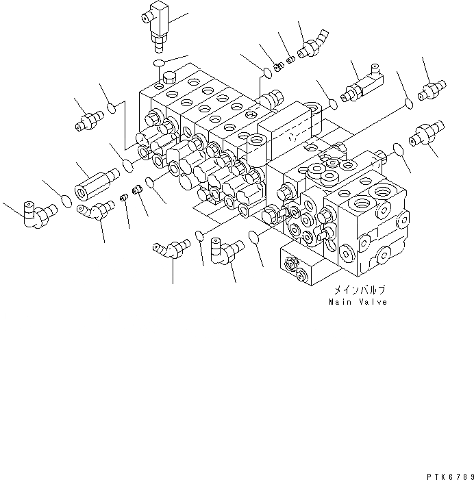 Схема запчастей Komatsu PC35MR-1 - РАБОЧ. УПРАВЛ-Е (КЛАПАН ПАТРУБОК)(№-9) КАБИНА ОПЕРАТОРА И СИСТЕМА УПРАВЛЕНИЯ