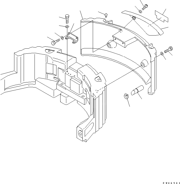 Схема запчастей Komatsu PC35MR-1 - ДОПОЛН. ПРОТИВОВЕС AND COVER(№-) ЧАСТИ КОРПУСА