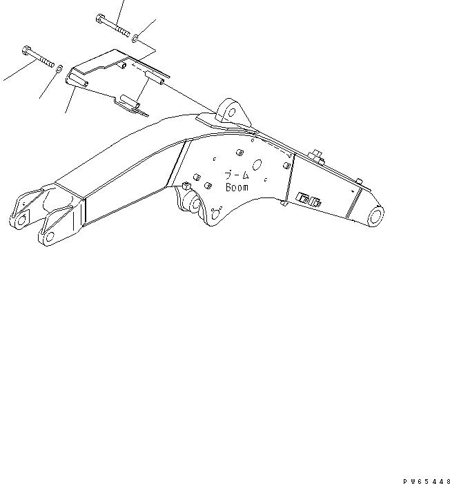 Схема запчастей Komatsu PC35MR-1 - СТРЕЛА (COVER) (ДЛЯ GEOМАЧТАER)(№9-) РАБОЧЕЕ ОБОРУДОВАНИЕ