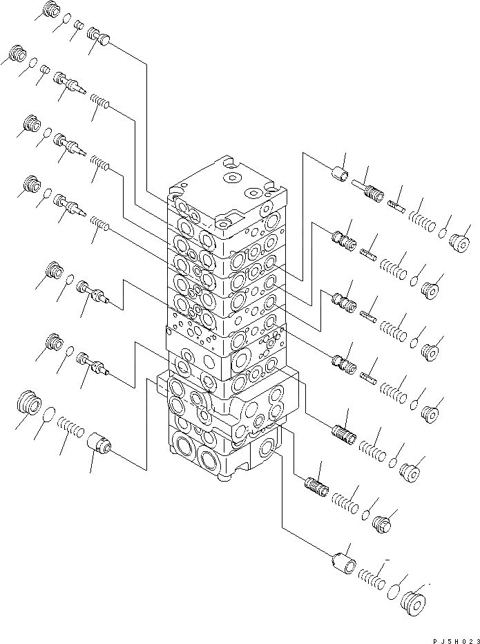 Схема запчастей Komatsu PC35MR-1 - ОСНОВН. КЛАПАН (8-КЛАПАН) (ДЛЯ GEOМАЧТАER) (8/7)(№9-) ОСНОВН. КОМПОНЕНТЫ И РЕМКОМПЛЕКТЫ