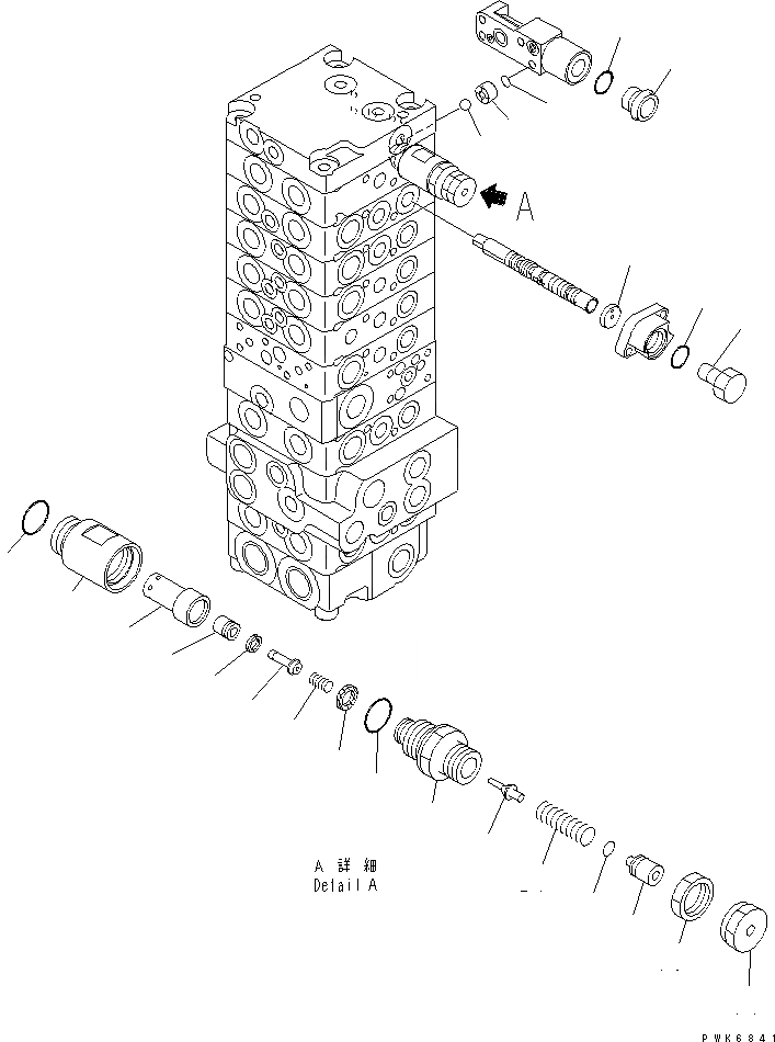 Схема запчастей Komatsu PC35MR-1 - ОСНОВН. КЛАПАН (8-КЛАПАН) (ДЛЯ GEOМАЧТАER) (/7)(№9-) ОСНОВН. КОМПОНЕНТЫ И РЕМКОМПЛЕКТЫ