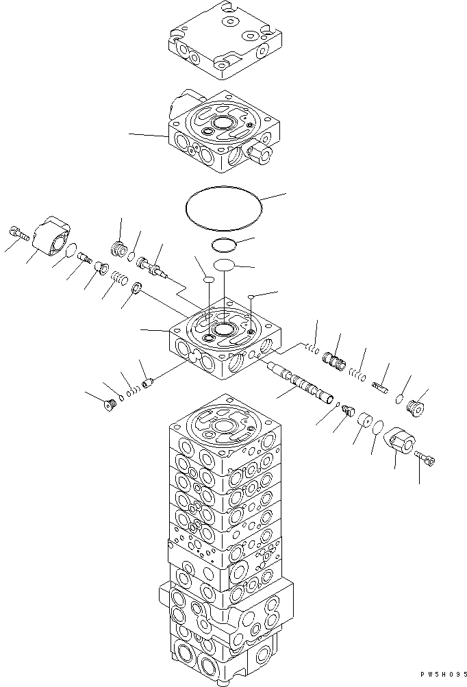 Схема запчастей Komatsu PC35MR-1 - ОСНОВН. КЛАПАН (-КЛАПАН) (8/9) (ДЛЯ PAT ОТВАЛ) ОСНОВН. КОМПОНЕНТЫ И РЕМКОМПЛЕКТЫ