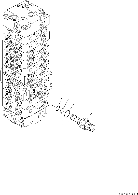 Схема запчастей Komatsu PC35MR-2-A - ОСНОВН. КЛАПАН (8-КЛАПАН) (/) ОСНОВН. КОМПОНЕНТЫ И РЕМКОМПЛЕКТЫ