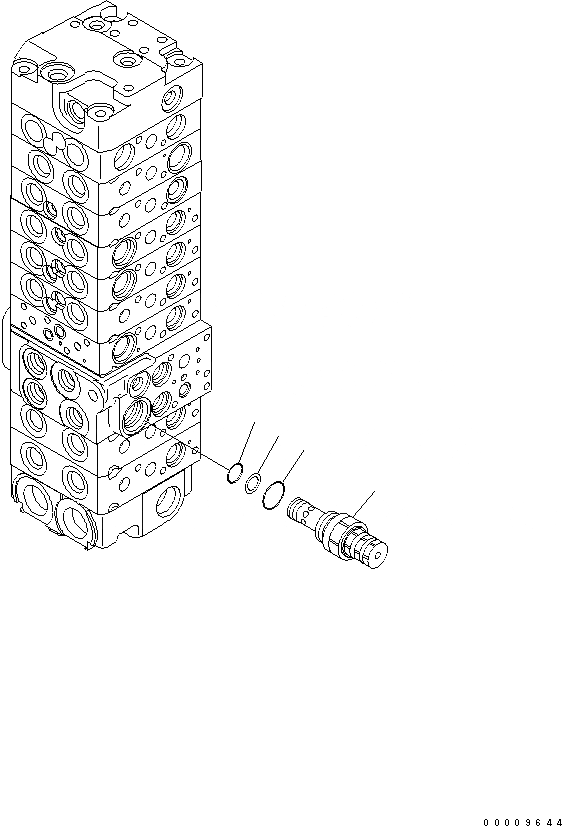 Схема запчастей Komatsu PC35MR-2-A - ОСНОВН. КЛАПАН (9-КЛАПАН) (/) ОСНОВН. КОМПОНЕНТЫ И РЕМКОМПЛЕКТЫ