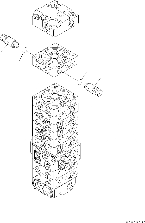 Схема запчастей Komatsu PC35MR-2-A - ОСНОВН. КЛАПАН (9-КЛАПАН) (/) ОСНОВН. КОМПОНЕНТЫ И РЕМКОМПЛЕКТЫ